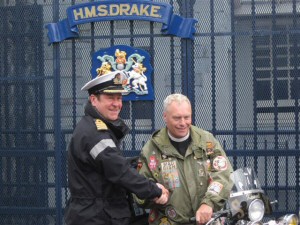 Mike Brotherton leaving HMS Drake