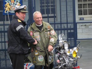 Mike Brotherton leaving HMS Drake