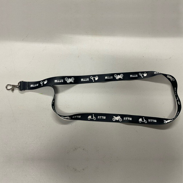 Black and White Bike Lanyard