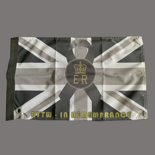 <span class=red>CLEARANCE</span> Small Flag in Remembrance of HM Queen Elizabeth II