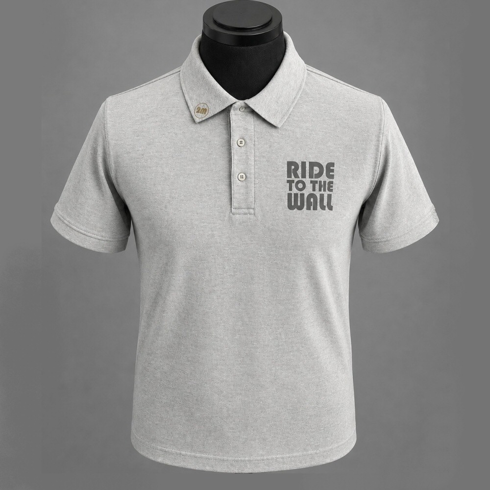 Mens Grey 2M Polo Shirt - Small , Chest Size 40"