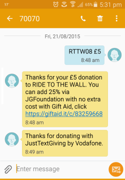 Donate by text